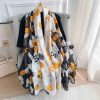 Deep Saffron Silk Scarf