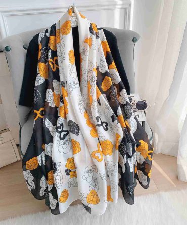 Deep Saffron Silk Scarf