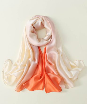 Double Spanish White Silk Scarf