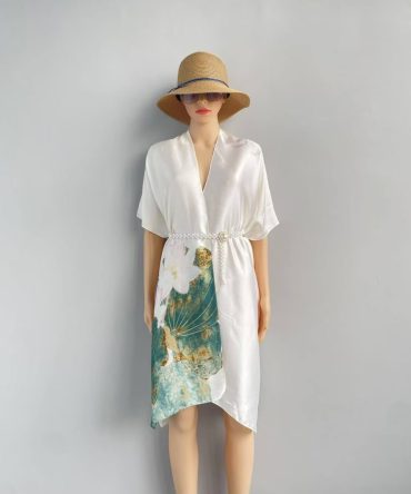 Silk Cape Shawl – Dusken White