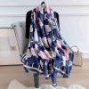 Dusky Blue Silk Scarf