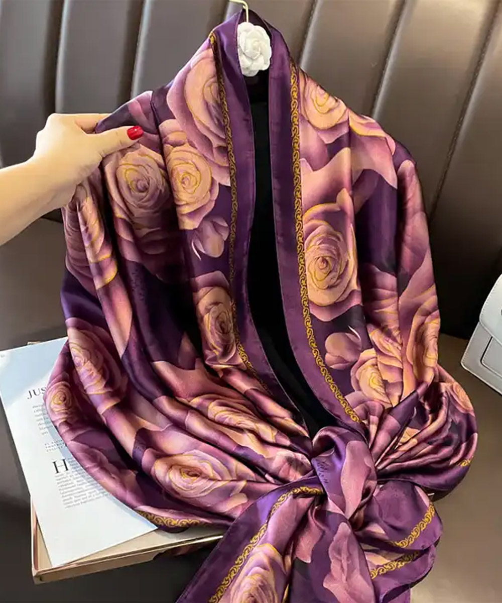 Dusky Purple Silk Scarf