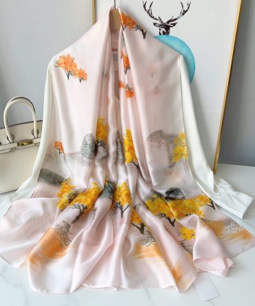 Dust Storm Pink Silk Scarf