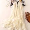 Ecru White Silk Scarf
