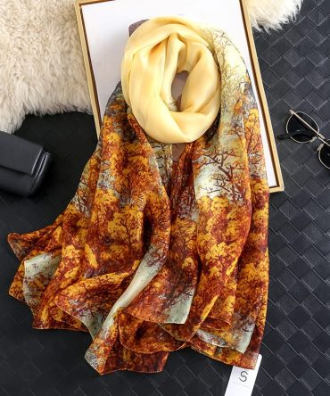 Printed Chiffon Hijab – Butter Moonglow