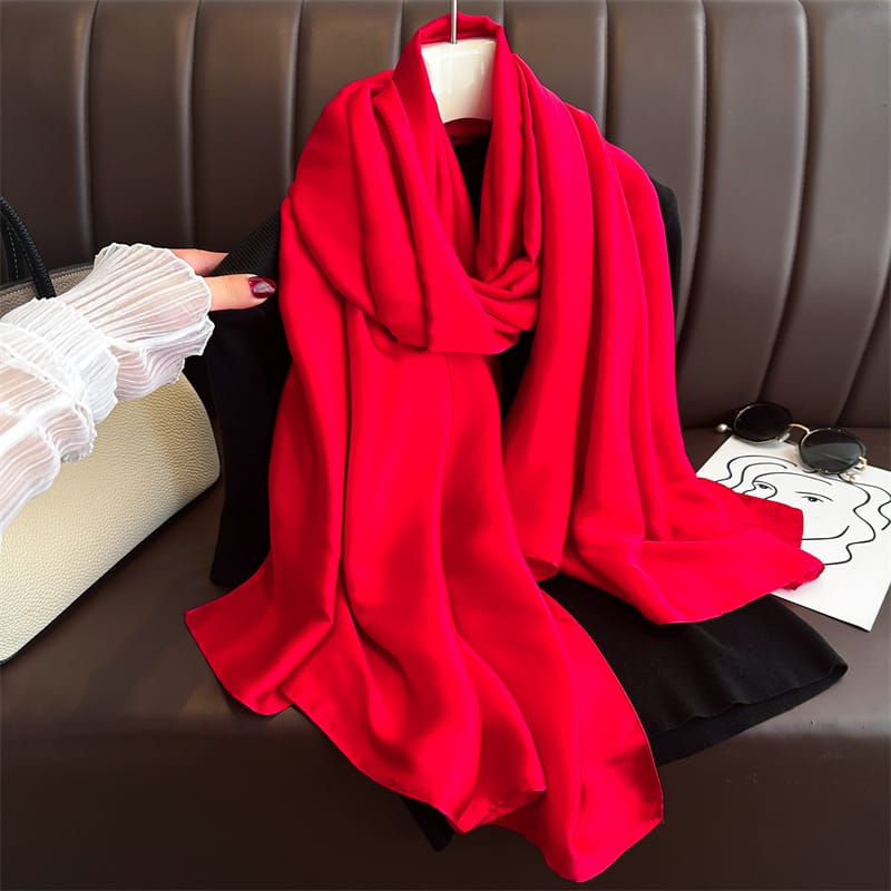 Ferrari Red Satin Scarf