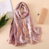 Fiery Peach Silk Scarf