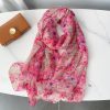 Floral Pink Slate Chiffon Hijab