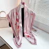 Flower Pink Square Scarf