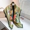 Foggy Green Square Scarf