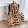 French Beige Silk Scarf