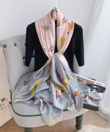 Friar Grey Silk Scarf