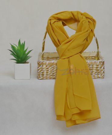 Georgette Chiffon - Burnt Yellow Chiffon Hijab