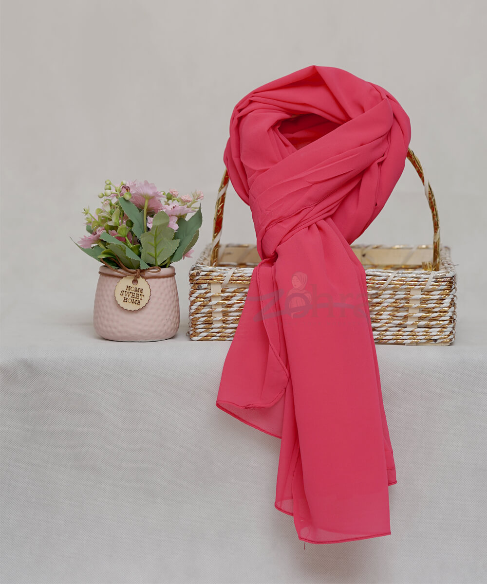 Georgette Chiffon - Deep Rose Chiffon Hijab