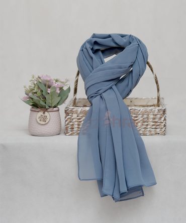 Georgette Chiffon - Light Slate Grey Chiffon Hijab