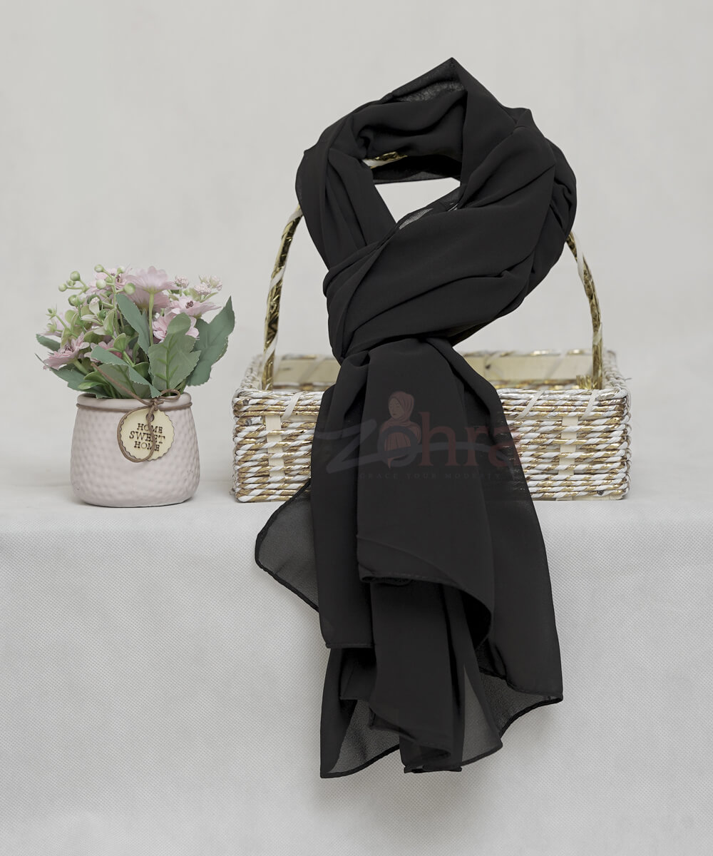 Georgette Chiffon - Midnight Moss Chiffon Hijab