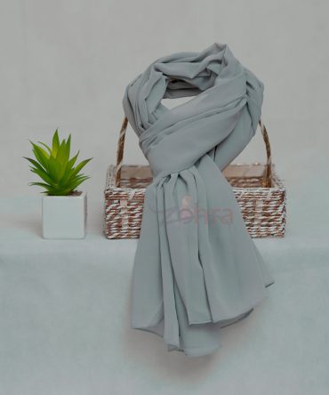 Georgette Chiffon - Moonsoon Grey Chiffon Hijab