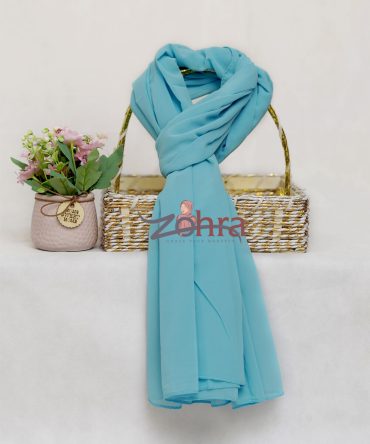 Georgette Chiffon - Moonstone Blue Chiffon Hijab