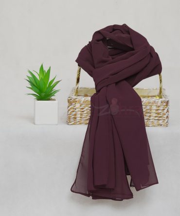 Georgette Chiffon - Thunder Brown Chiffon Hijab