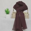 Georgette Chiffon - Woody Brown Chiffon Hijab