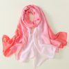 Geraldine Peach Silk Scarf