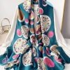 Glacial Blue Ice Silk Scarf