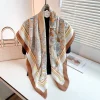 Greek Brown Square Scarf