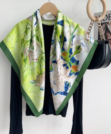 Green Fays Head Scarf