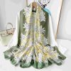 Greenish Yellow Silk Scarf
