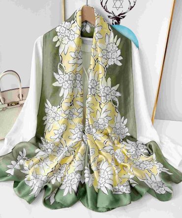 Greenish Yellow Silk Scarf
