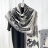 Grey Gravel Printed Scarf