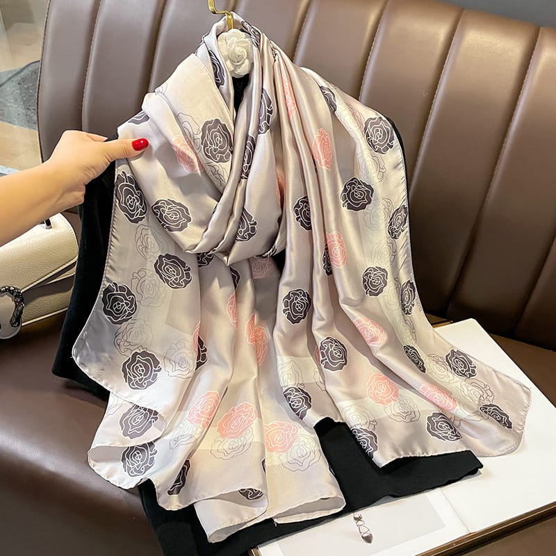Grey Morn Silk Scarf