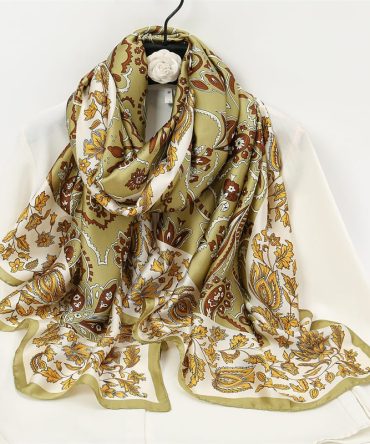 Heavy Goldbrown Silk Scarf