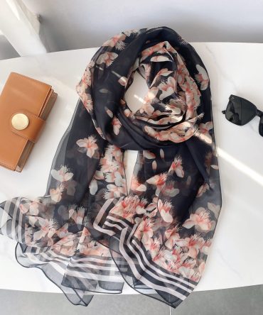 Jet Onyx Chiffon Hijab