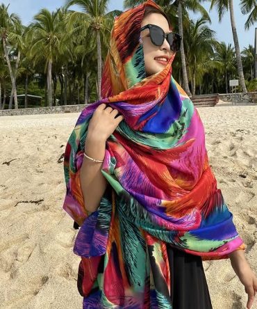 Kirby Pink Silk Scarf