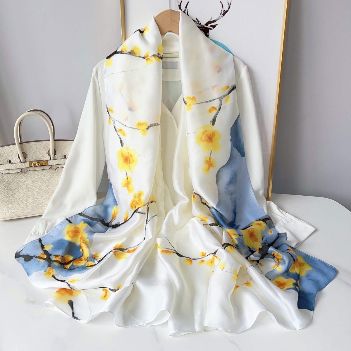 Lemon Grass Silk Scarf