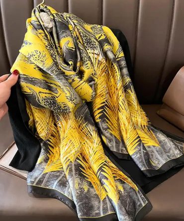 Light Gold Silk Scarf