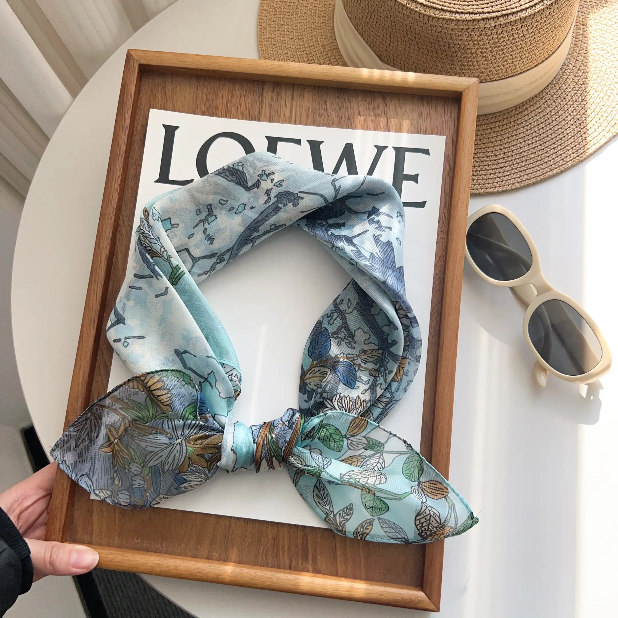 Light Sky Petals Neck Scarf