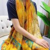 Lightening Yellow Silk Scarf