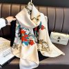 Lily White Silk Scarf