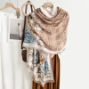 Lite Brown Printed Scarf