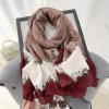 Maroon Frost Printed Scarf