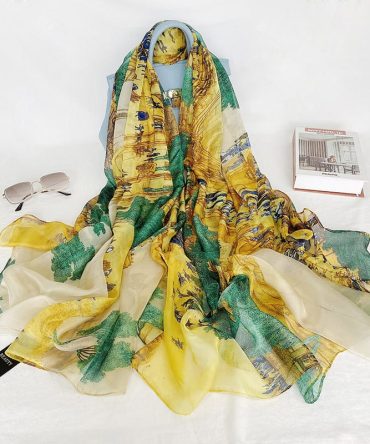 Medium Orangy Yellow Chiffon Hijab
