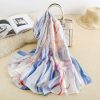 Metallic Silver Silk Scarf