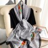 Minimal Grey Silk Scarf