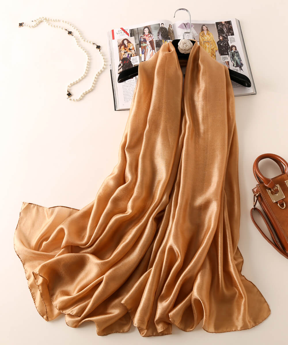 Mud Brown Silk Scarf