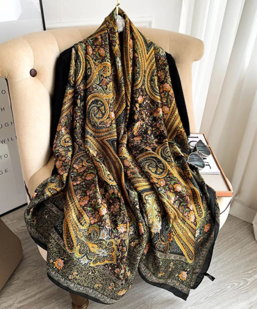 Muesli Brown Silk Scarf