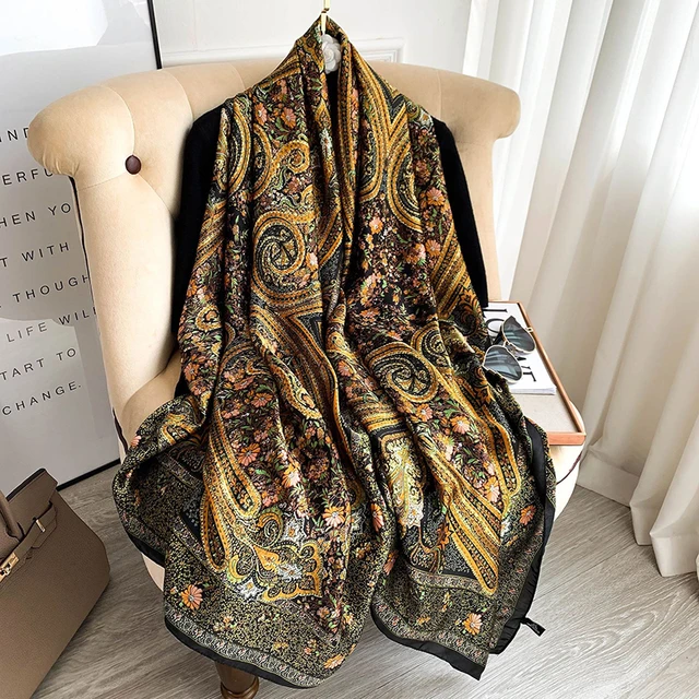 Muesli Brown Silk Scarf