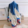 Mystique Blue Quilted Silk Scarf