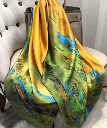 Naples Yellow Silk Scarf